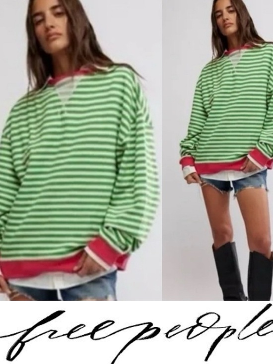 Free People Tops - Free People Gorgeous Oversized Terry Sweatshirt ❤️ NWOT